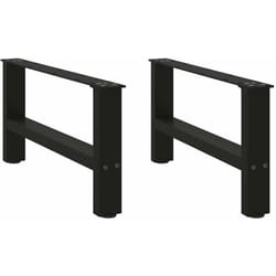 Vidaxl - Pieds de table basse Noir 2 pièces 60 x (30-31) cm Acier