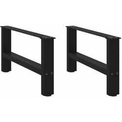 Pieds de table basse noir 2 pcs 70x(30-31) cm acier - Vidaxl