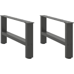 Vidaxl - Pieds de table basse Anthracite 2 pièces 70 x (30-31) cm Acier