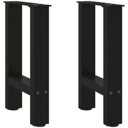 Pieds de table basse noir 2 pcs 28x(42-43) cm acier - Vidaxl