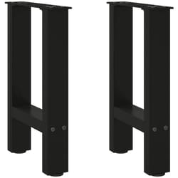 Pieds de table basse Noir 2 pièces 38 x (42-43) cm Acier Vidaxl