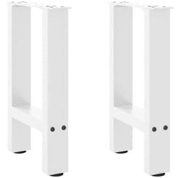 Vidaxl - Pieds de table basse Blanc 2 pièces 38 x (42-43) cm Acier