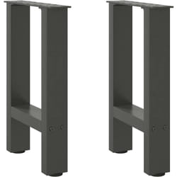 Vidaxl - Pieds de table basse Anthracite 2 pièces 38 x (42-43) cm Acier