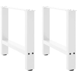 Pieds de table basse Blanc 2 pièces 50 x (42-43) cm Acier Vidaxl