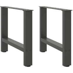 Vidaxl - Pieds de table basse Anthracite 2 pièces 50 x (42-43) cm Acier