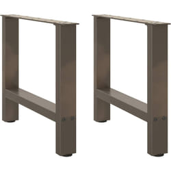Pieds de table basse en acier naturel 2 pièces 50 x (42-43) cm Acier Vidaxl