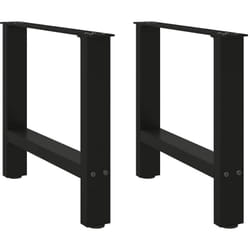 Vidaxl - Pieds de table basse Noir 2 pièces 60 x (42-43) cm Acier