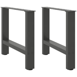 Vidaxl - Pieds de table basse Anthracite 2 pièces 60 x (42-43) cm Acier