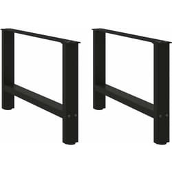 Pieds de table basse noir 2 pcs 70x(42-43) cm acier - Vidaxl