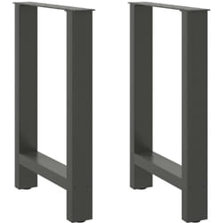 Vidaxl - Pieds de table à manger Anthracite 2 pièces 50 x (72-73) cm Acier
