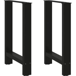 Vidaxl - Pieds de table à manger Noir 2 pièces 60 x (72-73) cm Acier
