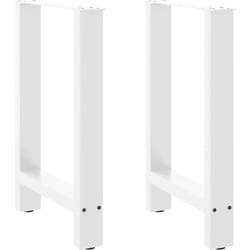 Vidaxl - Pieds de table à manger Blanc 2 pièces 60 x (72-73) cm Acier