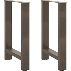 Vidaxl - Pieds de table à manger en acier naturel 2 pièces 60 x (72-73) cm Acier