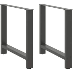 Pieds de table basse anthracite 2 pcs 80x(72-73) cm acier - Vidaxl