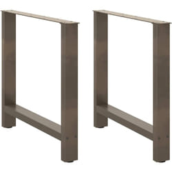 Pieds de table à manger en acier naturel 2 pièces 80 x (72-73) cm Acier Vidaxl