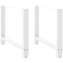 Vidaxl - Pieds de table à manger Blanc 2 pièces 90 x (72-73) cm Acier