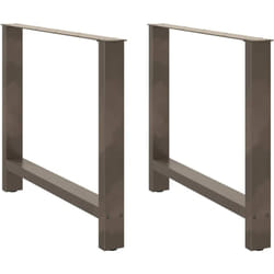 Vidaxl - Pieds de table à manger en acier naturel 2 pièces 90 x (72-73) cm Acier