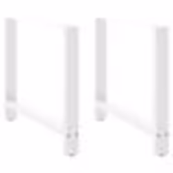 vidaXL Pieds de table à manger Blanc 2 pièces 100 x (72-73) cm Acier