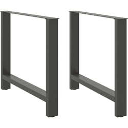 Vidaxl - Pieds de table à manger Anthracite 2 pièces 100 x (72-73) cm Acier