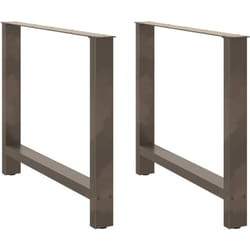 Pieds de table à manger en acier naturel 2 pièces 100 x (72-73) cm Acier Vidaxl