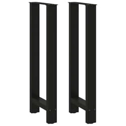 Vidaxl Pieds De Table Basse Noir 2 Pcs 50x(100-101) Cm Acier