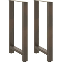 Vidaxl - Pieds de table de bar en acier naturel, 2 pièces, 60 x (100-101) cm
