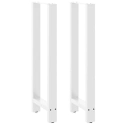 Pieds De Table De Bar Blanc 2 Pièces 40 X (110-111) Cm Acier Vidaxl