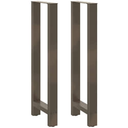 Pieds de table de bar en acier naturel 2 pièces 40 x (110-111) cm Acier Vidaxl