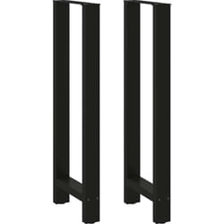Vidaxl - Pieds de table de bar Noir 2 pièces 50 x (110-111) cm Acier