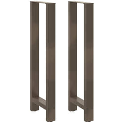 Vidaxl - Pieds de table de bar en acier naturel, 2 pièces, 50 x (110-111) cm