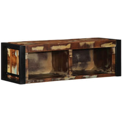 Meuble tv multicolore 80x30x25 cm bois de récupération solide - Vidaxl