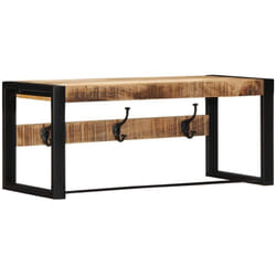 Porte-manteau 80x35x35 cm bois de manguier massif brut Vidaxl
