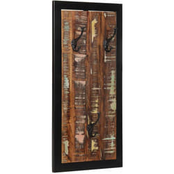 Porte-manteau multicolore 40x2x80 cm bois massif récupération vidaXL