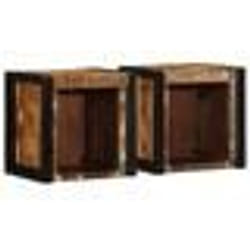 vidaXL Tables de chevet 2 pcs multicolore 40x35x40cm bois récupération
