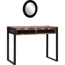 Vidaxl - Coiffeuse Avec Étagère Multicolore Bois Massif De Récupération