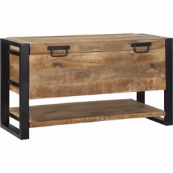 Ce coffre de rangement industriel rustique mélange style et fonctionnalité, parfait pour ton salon, ta chambre ou ton couloir ...