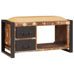 Vidaxl - Banc de Rangement Multicolore Bois massif de récupération