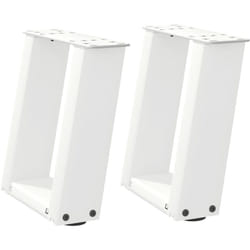 Pieds de table basse en u 2 pièces Blanc 30 x (30-31) cm Acier Vidaxl