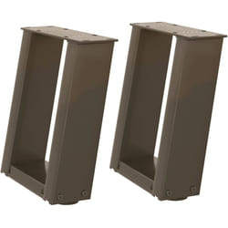Pieds de table basse en u 2 pièces Acier naturel 30 x (30-31) cm Acier Vidaxl