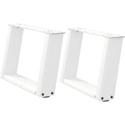 Vidaxl - Pieds de table basse en u 2 pièces Blanc 40 x (30-31) cm Acier