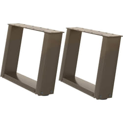 Pieds de table basse en u, 2 pièces, acier naturel, 40 x (30-31) cm Vidaxl