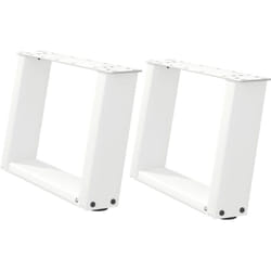 Pieds de table basse en u, 2 pièces, blanc, 50 x (30-31) cm, acier Vidaxl