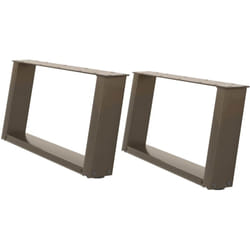 Pieds de table basse en u 2 pièces Acier naturel 60 x (30-31) cm Acier Vidaxl