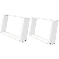 Pieds de table basse en u 2 pièces Blanc 70 x (30-31) cm Acier Vidaxl