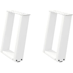 Pieds de table basse en u 2 pièces Blanc 38 x (42-43) cm Acier Vidaxl