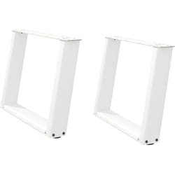 Pieds de table basse en u 2 pièces Blanc 60 x (42-43) cm Acier Vidaxl