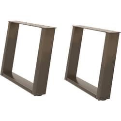 Pieds de table basse en u, 2 pièces, acier naturel, 60 x (42-43) cm Vidaxl