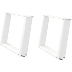 Pieds de table basse en u, 2 pièces, blanc, 70 x (42-43) cm, acier Vidaxl
