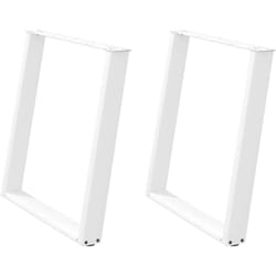 Pieds de table à manger en U 2 pièces Blanc 70 x (72-73) cm Acier vidaXL