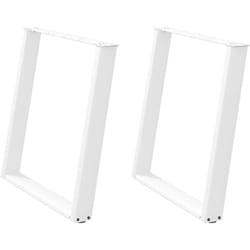 Pieds de table à manger en u 2 pièces Blanc 80 x (72-73) cm Acier Vidaxl
